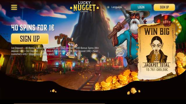 Lucky Nugget casino screenshot